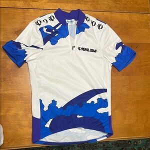 Pearl Izumi Blue and White Cycling Jersey